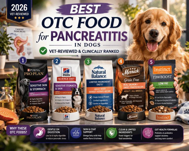 Best OTC Dog Food for Pancreatitis (2026):Vet Reviewed and Clinically Ranked